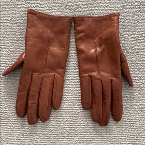 100%cashmere lined leather gloves